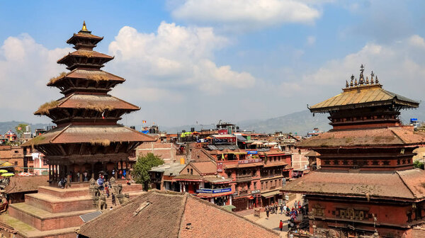 Nyatapola temple and Taumadhi Square of Bhaktapur
