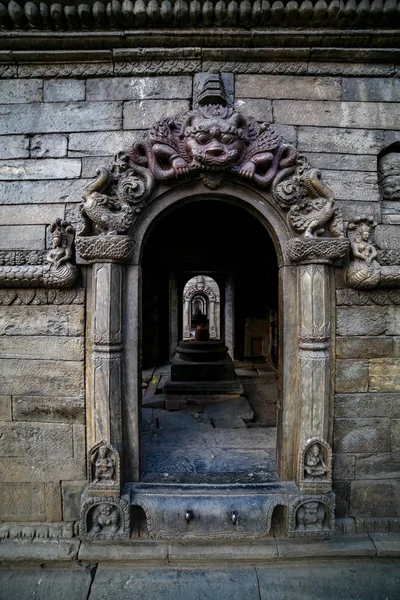 Vieux Temples Anciens Dans Les Locaux Temple Pashupatinath — Photo