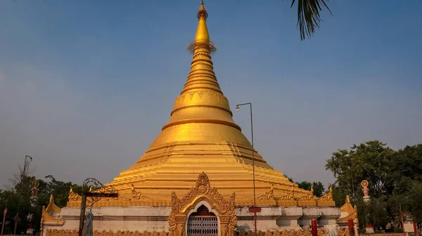Myanmar Tempio Oro Lumbini Nepal — Foto Stock
