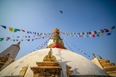 Swayambahunath Stupa Katmandu, Nepal. UNESCO Dünya Miras Listesi