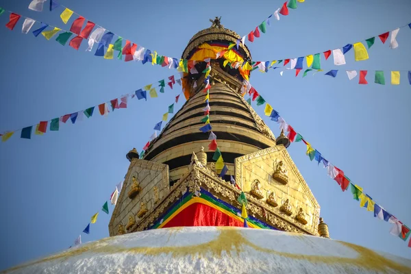 Hoogtepunt Van Swayambahunath Stupa Kathmandu Nepal Een Unesco World Heritage — Stockfoto