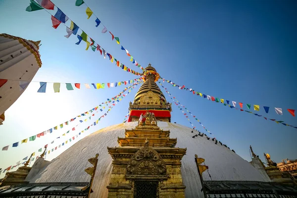 Swayambahunath Stupa Katmandu, Nepal. UNESCO Dünya Miras Listesi