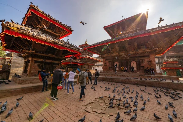 Katmandou Népal Septembre 2019 Anciens Temples Katmandou Durbar Square Népal — Photo
