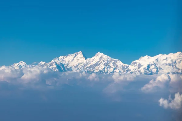 Περιοχή Himalaya Φαίνεται Από Παράθυρο Του Καθίσματος Ενός Αεροπλάνου — Φωτογραφία Αρχείου