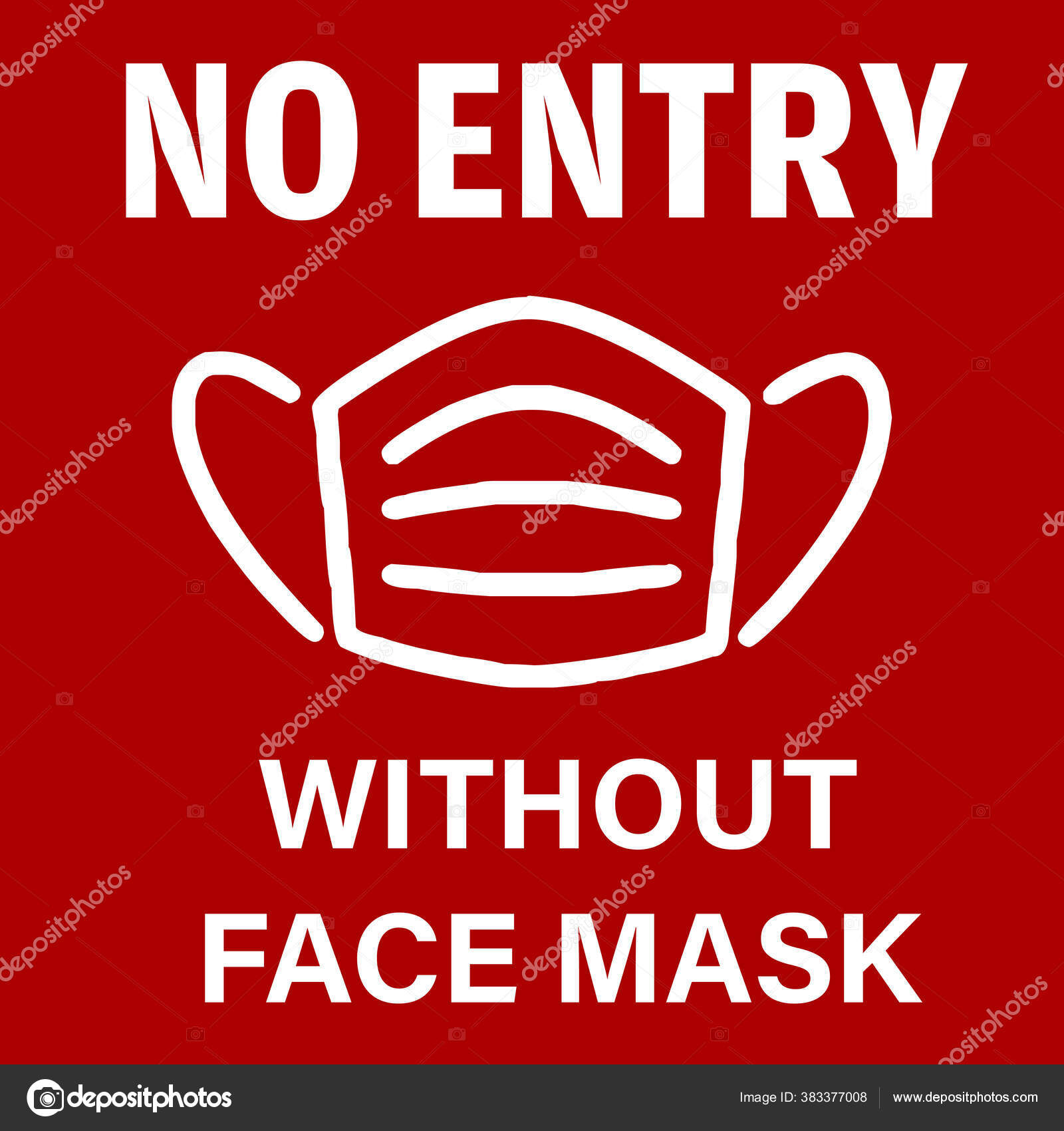 No Entry Without Face Mask Stock Vectors Royalty Free No Entry Without Face Mask Illustrations Depositphotos