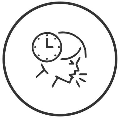 Öksürük ikonu vektör illüstrasyonu. Virüsün belirtileri