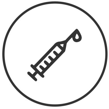 Tıbbi Şırınga Enjeksiyon vektör çizimi