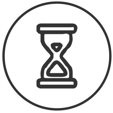 Tek İzole Kum Saati Simgesinin Vektör ResmiComment