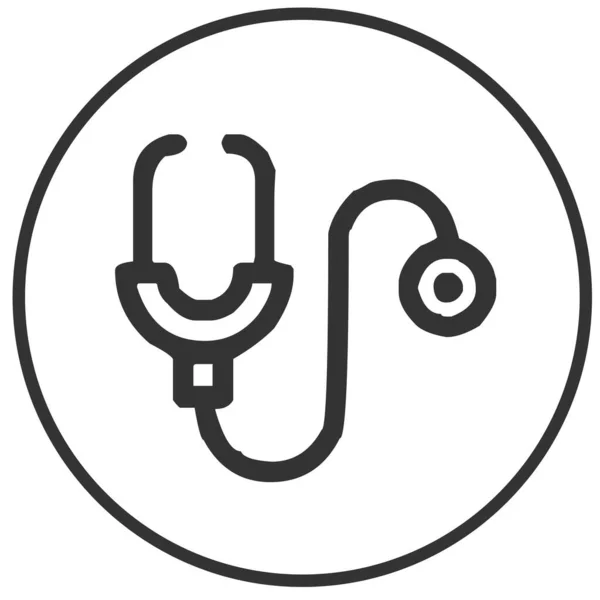 Estetoscopio Icono Médico Ilustración Vectorial — Vector de stock