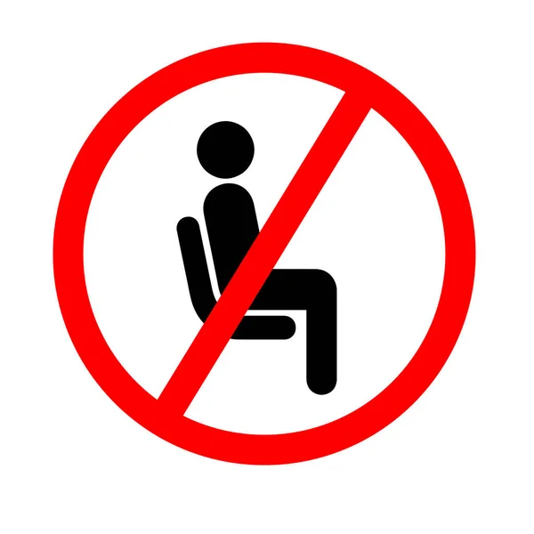 Non Sedersi Qui Segnaletica Ristoranti Luoghi Pubblici Fine Incoraggiare Persone — Vettoriale Stock