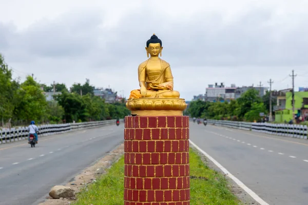 Estatua Buda Gautama Autopista Siddhartha Bhairahawa Nepal — Foto de Stock