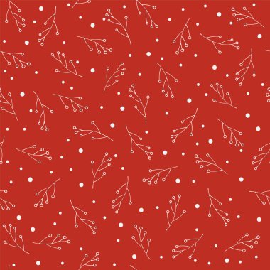 Sorunsuz kış desen kırmızı. EPS 10.