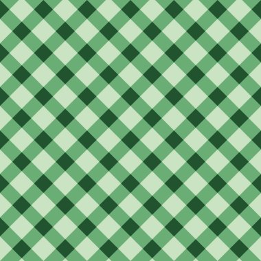 Yeşil renklerde Dikişsiz kareli desen. Kağıt, ambalaj veya arka plan için idealdir.