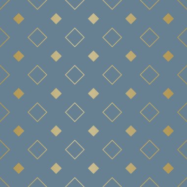 Satırları üzerinde küçük kareler desenle kesintisiz geometrik kareler.