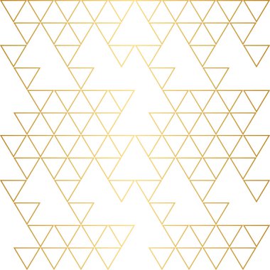 Beyaz arka plan üzerinde geometrik altın çizgi deseni. Arka planlar için idealdir.