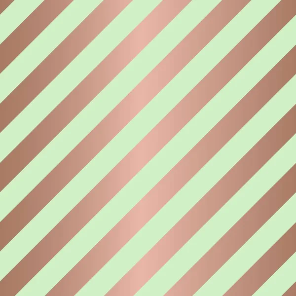 Seamless Diagonal Stripes Pattern Mint Brown Easily Change Stripe Gradient — Stock Vector