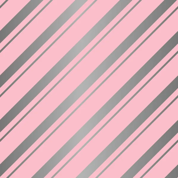 Seamless Diagonal Stripes Pattern Pink Silver Easily Change Stripe Gradient — Stock Vector