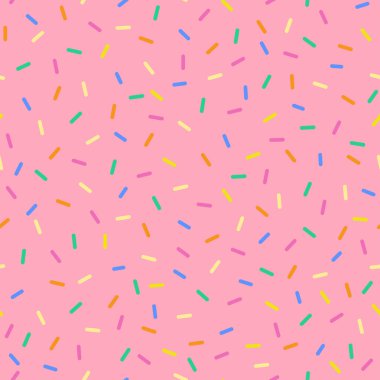 Şeker renkleri ile sorunsuz sprinkles desen. Arka planlar, ambalaj kağıdı, kartları, vb için idealdir.