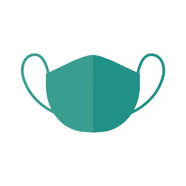  Solunum tıbbi solunum maskesi. Düz simge. Hastane veya çevre kirliliği yüz maskesini korur.