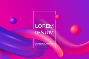 Yaratıcı sıvı şekil 3d arka plan