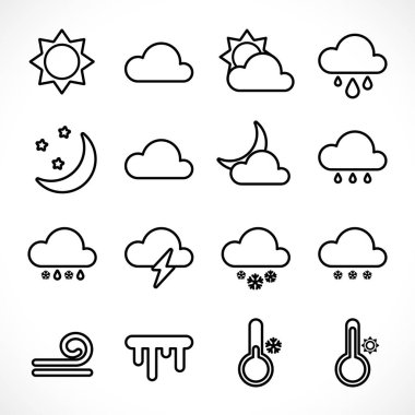 Anahat hava Icons set