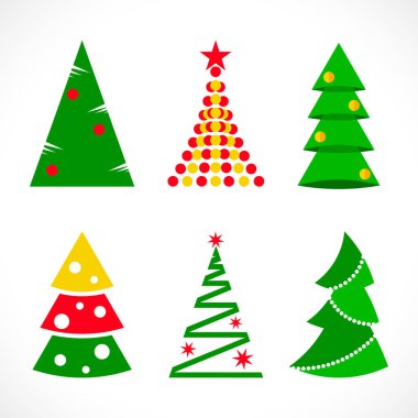 Noel ağaçları düz dizi