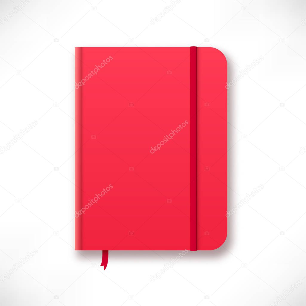 red moleskin notebook