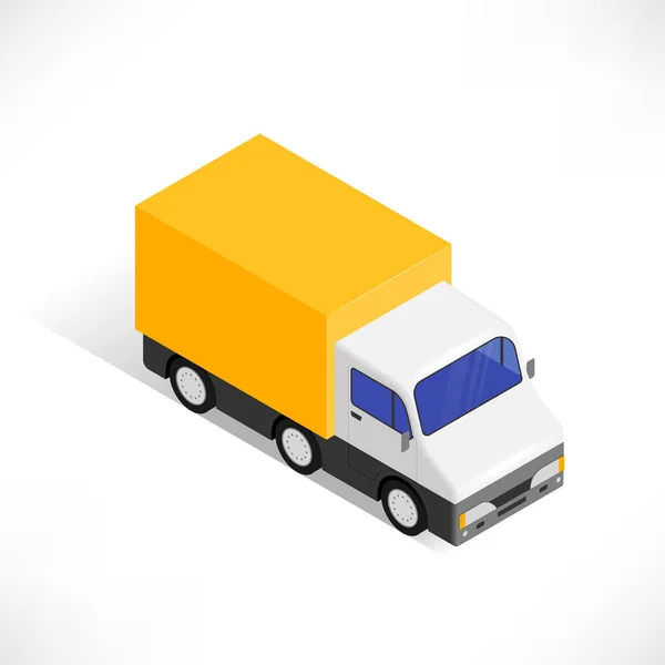 Ícone de caminhão isométrico — Vetor de Stock