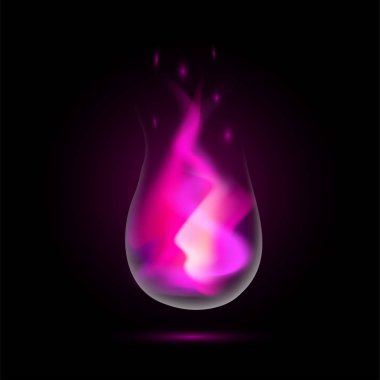 Sihirli pembe ateş topu alev