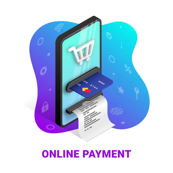 Concept pictogrammen voor online betalingen — Stockvector