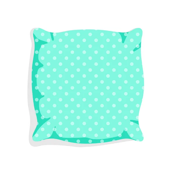 Dotted Pillow in flat style isolated — Stock Vector