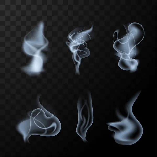 Niebla realista o conjunto de humo — Vector de stock