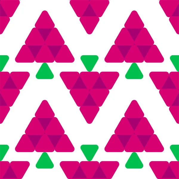 Driehoek Raspberry geometrische naadloze patroon — Stockvector
