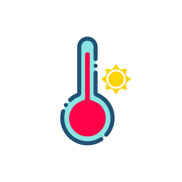 Tempo quente ícone esboço —  Vetores de Stock