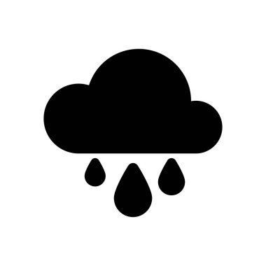 hava sağanak yağmur simgesi basit