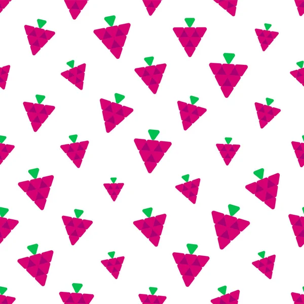 Driehoek Raspberry naadloze patroon — Stockvector