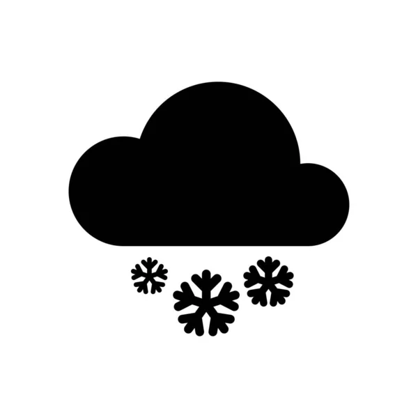 Икона погоды снегопада проста — стоковый вектор