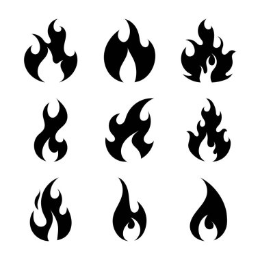 Düz Yangın Alevler basit