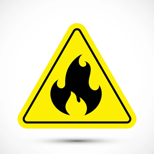 火の警告サイン — ストックベクタ