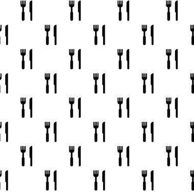 Mutfak dikişsiz desen Çatal ve bıçak