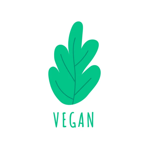 Plantilla de logotipo vegano granja dibujado a mano — Vector de stock
