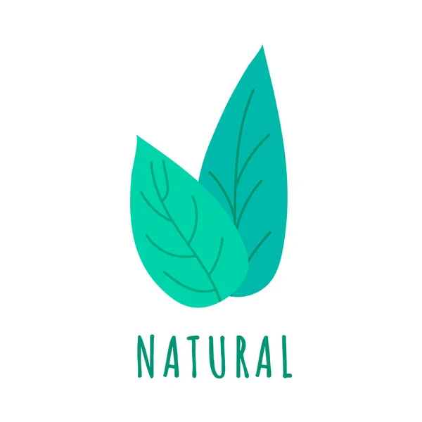 Plantilla de logotipo natural de granja dibujada a mano — Vector de stock