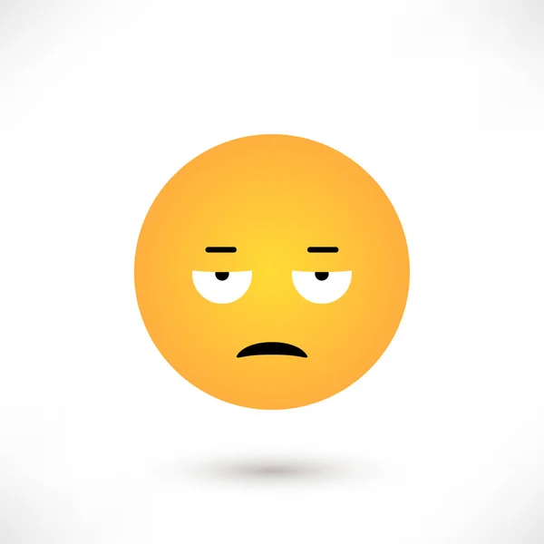 Emoticones descontentos ronda — Vector de stock