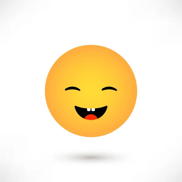 Laughing emoticon round — Stock Vector