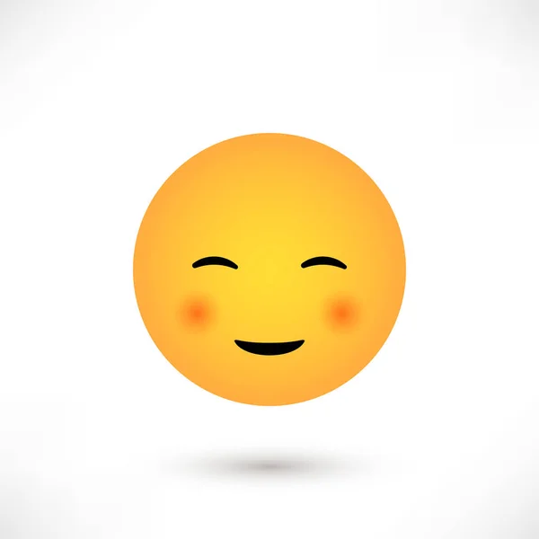 Emoticon sorridente rodada —  Vetores de Stock