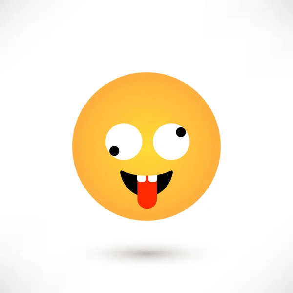 Crazy emoticon round — Stock Vector