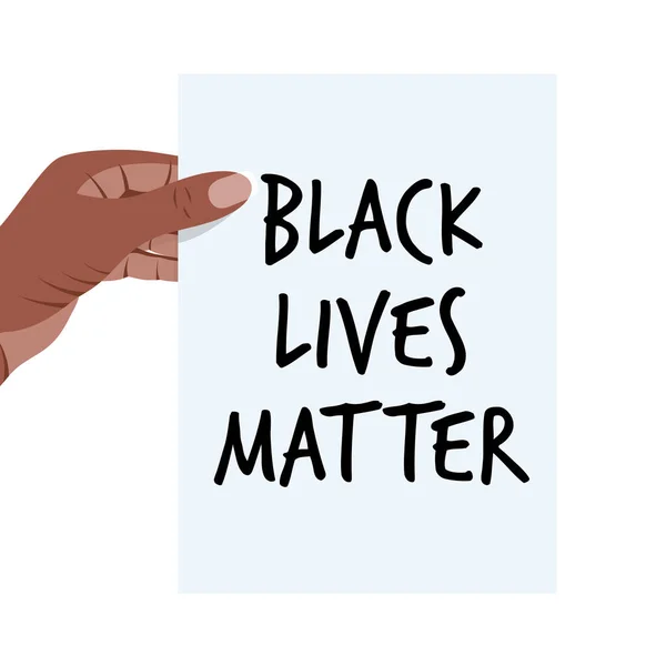 Black Lives Matter Ilustração Vetorial Com Texto Lista White Paper — Vetor de Stock