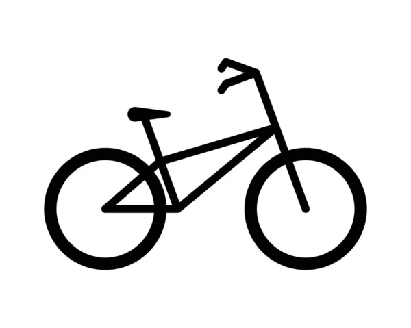 Logo Bicicleta Simple Icono Bicicleta Aislado Sobre Fondo Blanco Ilustración — Vector de stock