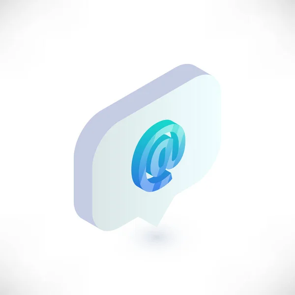 Ισομετρική Σύμβολο Ταχυδρομείου Στη Φούσκα Ομιλία Στο Διανυσματικό Εικονίδιο Που — Διανυσματικό Αρχείο