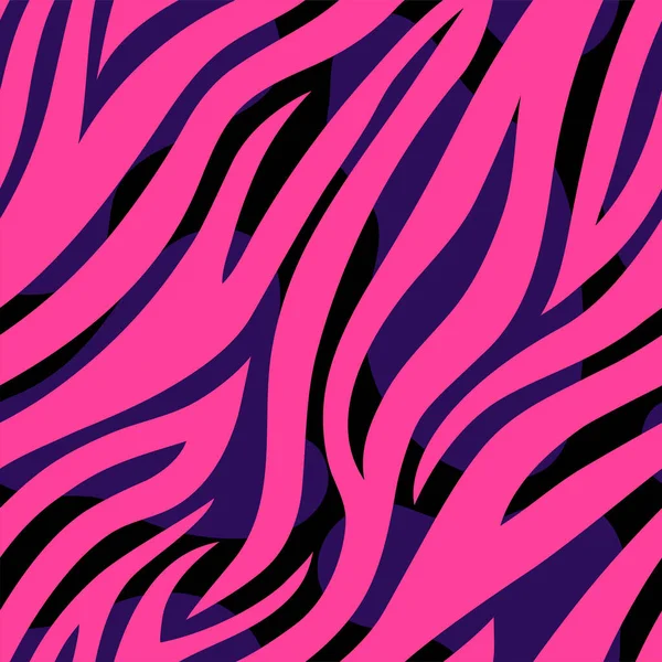 Padrão Sem Costura Zebra Rosa Moda Abstrata Textura Pele Tigre — Vetor de Stock